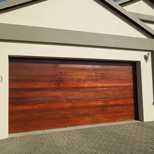 Horizontal Slatted Timber Garage Doors, Double Wood Garage Doors
